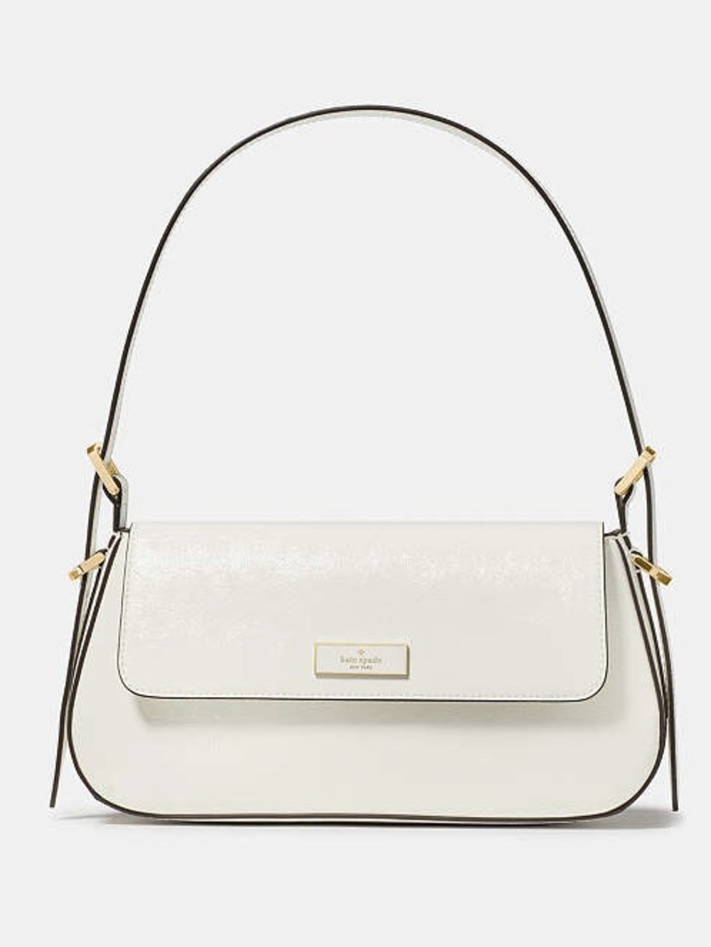 Kate Spade Bridget Patent Flap Shoulder Bag Meringue MSRP $329